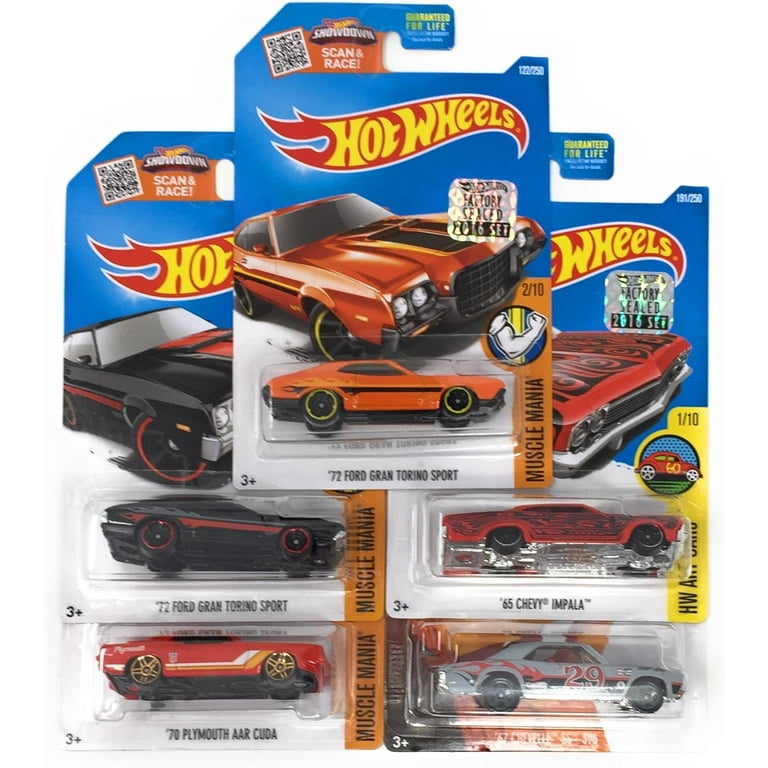 Hot Wheels Muscle Car Madness 5 Pack Random Diecast Bundle Set