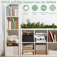 thumbnail image 4 of HLONK Foldable Cube Storage Bin(6 Pack ) Storage Baskets for Shelves  Closet 9x9 Storage Cube Bins Baskets for Cube Organizer  Fabric Storage Cubes for Storage Home Organization with Hand, 4 of 12
