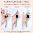 thumbnail image 2 of ANTHOUSE Bling Thin Band for Apple Watch Bands 45mm 41mm Series 8 7 with Bumper,Women Glitter Silicone Strap with Diamond PC Clear Protective Cover Accessories for iWatch Series 8 7 45mm 41mm, 2 of 12
