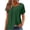 Green, variant on Women's Textured Jacquard Gathered Round Neck Loose Fit Casual Short Sleeve Shirts for Women, Soft Stretchy Summer Blouse Tshirts for Women