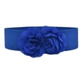 thumbnail image 4 of Segolike Womens Wide Belt Casual Corset Belt Elastic Waist Belt for Coat Dress Decoration Blue, 4 of 8