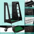 thumbnail image 5 of Golf Clubs Sets Golf Bag Organizer for Garage, Premium Wooden Golf Clubs Storage Rack Fit 2 Golf Bags, Golf Trunk Organizer for Car Garage Club Shed Basement,Black,Men's Golf Clubs Sets, 5 of 12