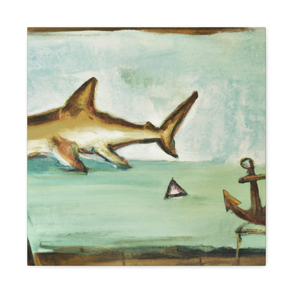 Shark in Rococo Style - Canvas