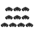 thumbnail image 1 of Conectores de aire de 90 grados de dos vías Unique Bargains, ajuste de 5/8", plástico, 10 piezas, tono negro y plateado, 1 of 1