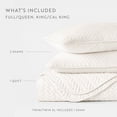 thumbnail image 3 of Lightweight Wrinkle Resistant Quilt Sets in Ivory Herringbone for King Size Bedding by Comfort Canopy, 3 of 10