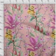 thumbnail image 4 of oneOone Cotton Poplin Twill Medium Pink Fabric Tropical Floral Sewing Fabric By The Yard Printed Diy Clothing Sewing Supplies 56 Inch Wide, 4 of 4
