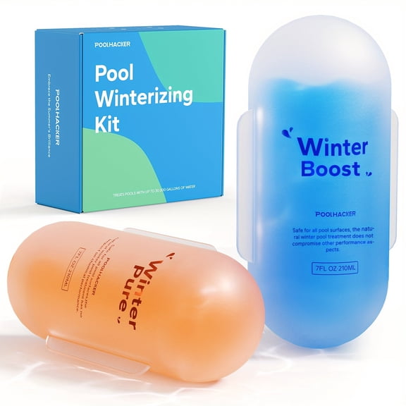 POOLHACKER 3-in-1 Winter Closing Kit for Above Ground & Inground Pools, Pool Winterizing Kit Treats Up to 30,000 Gallons, Easy Pool Shutdown