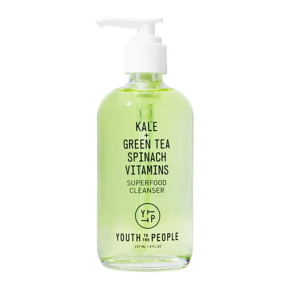 Limpiador facial Youth To The People, col rizada y té verde, 240 ml