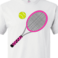thumbnail image 4 of Inktastic Pink Tennis Racket and Ball T-Shirt, 4 of 5
