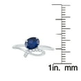 thumbnail image 3 of Sterling Silver with Blue Sapphire and Natural White Topaz Promise Ring, 3 of 3