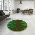 thumbnail image 3 of Ahgly Company Indoor Rectangle Patterned Dark Forest Green Area Rugs, 4' x 6', 3 of 6