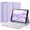 Purple, variant on Rechargeable magnetic keyboard case with pen slot fits iPad 7/8/9 Gen 10.2", Pro 10.5", Air 3