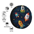 thumbnail image 4 of Rateoe Spaceships and Stars Pattern Tire Cover Wheel Protectors Weatherproof Wheel Covers Universal Fit for Trailer Rv SUV Truck Camper Travel Trailers Accessories-14 inch, 4 of 6