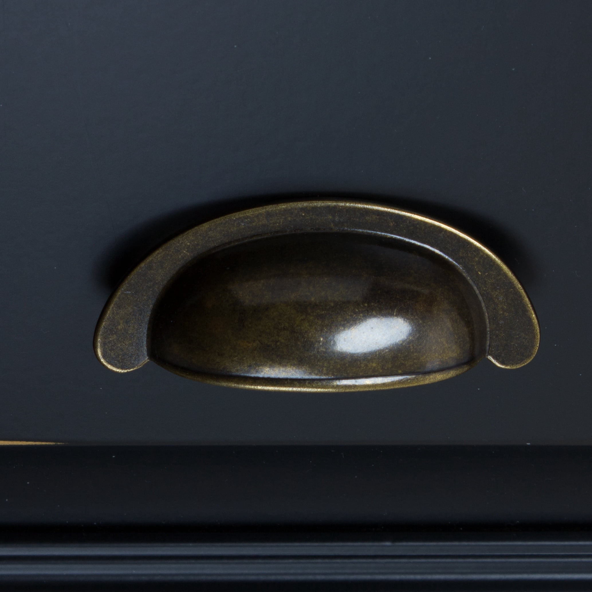 GlideRite 2-1/2 in. Center Classic Bin Cabinet Pull, Antique Brass