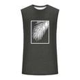 thumbnail image 5 of VBTAPA Mens Sleeveless Tank Tops Workout Gym Shirts Palm Tree Vintage Style T-Shirt Dark Gray XL, 5 of 6