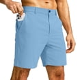 thumbnail image 5 of Casual Shorts for Men Stretch Flat Front Hybrid Golf Shorts 8 Inch Inseam Qick Dry Dress Work Shorts with Pockets,S, 5 of 6
