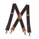 thumbnail image 4 of Tirantes elásticos anchos para hombre, informales, resistentes, para eventos formales Café, 4 of 9