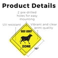 thumbnail image 2 of Beef Jerky (2 Pack) Plastic Crossing Sign - 10 Inch X 10 Inch Xing Sign Gift Snack Meat Food Protein Dry Gourmet Beef Stick Travel Hiking Spicy, 2 of 4