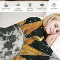 thumbnail image 3 of PRATYUS Moon Constellations Blanket Psychedelic Print Throw Blanket for Bedroom Decor Mystic Mandala Indie Dorm Aesthetic Decorations Black 50x60in, 3 of 6