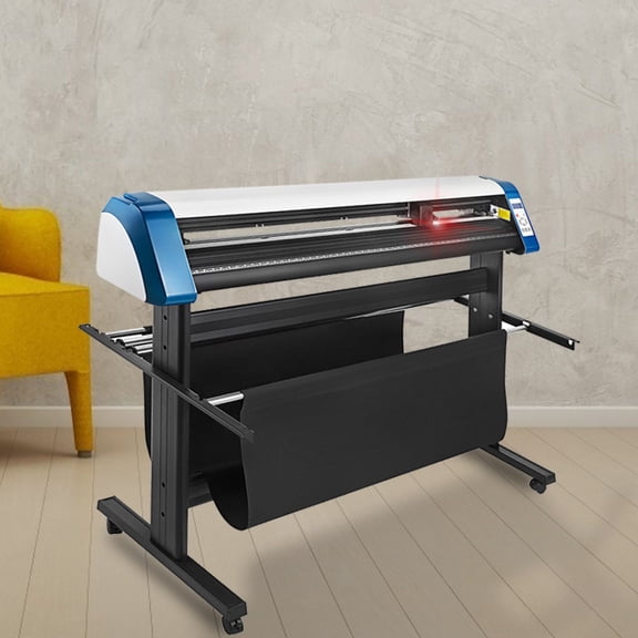 Semi-Automatic 53 Inch Vinyl Cutter – Sign Cutting Machine with Manual Positioning, Floor Stand & Signmaster Software for Custom Designs