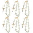 thumbnail image 4 of 6 uds pulseras de cuentas de oración pulsera de cuentas religiosas Rosario cadena mujeres Rosario para orar, 4 of 5
