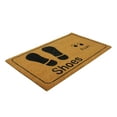 thumbnail image 2 of Beige and Black Shoes with Paws Door Mat 18" x 30", 2 of 3