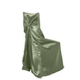 thumbnail image 6 of Efavormart Eucalyptus Sage Green Chair Covers for Party 5 Set Universal Satin Self Tie Banquet Folding Wedding Chair Cover - Fit on Most Chairs - Easy Use & Machine Wash Slipcovers for Outdoor Event, 6 of 10
