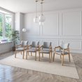 thumbnail image 4 of Juego de Comedor de Madera con 6 Sillas Tapizadas para 6 Personas, Mesa y Sillas para Comedor y Cocina, Midtown Concept Ibiza, Roble y Gris Claro, 4 of 5