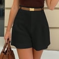 thumbnail image 6 of BLVB Womens Dress Shorts for Women High Waisted Trouser Summer Business Dressy Casual Pleated Wide Leg Work Shorts, 6 of 6