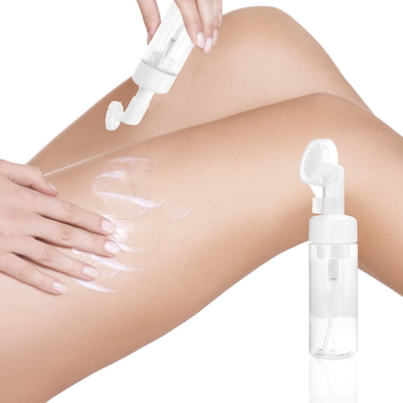 Soimiss Foaming Dispenser Brush Bottle Plastic Transparent 2Pcs