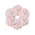thumbnail image 7 of 13 Inch Round Placemats Set of 6, Pink Easter Non Slip Heat Insulation PP Table Mats, Spring Easter Bunny Eggs Floral Buffalo Plaid Washable Place Mats for Kitchen Dining Party Table Decor, 7 of 7