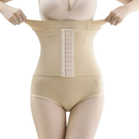 LARUYEKO Women s High Waist Seamless Body Briefs Control Panty Lifter Shapewear Slim Waist Trainer Panties Women s Cotton Underwear High Waisted Ladies Full Coverage Panties High-Cut Stretch Cool