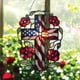 thumbnail image 1 of Arte patriótico de la ventana SunCatcher | Decoración de vidrio rojo, blanco, azul - Diseño de bandera estadounidense | Amapolas rojas | Tributo a los Veteranos y a las Fuerzas Armadas | Hecho a, 1 of 7
