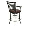 thumbnail image 6 of Steve Silver Bayview Metal Swivel Counter Stool, Coach Brown, 6 of 8