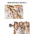 thumbnail image 6 of Orange Eucalyptus Living Room Curtains 2 Panel, Fall Weeping Botanical Leaf Watercolor Cafe Window Treatment, Farmhouse Bedroom Bathroom Kitchen Curtains Drapes 104"x45", 6 of 6