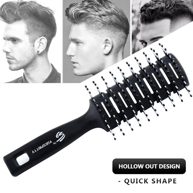 Peine De Costillas Cepillo de pelo esponjoso para hombres, peine acanalado para niños, peine de peluquería, peine para el pelo, peine para el pelo húmedo Sywqhk Cuidado Belleza
