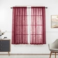 thumbnail image 2 of 2 Piece Linen Textured Window Treatment Tiers/Curtains panels Drapes Set, 2 of 9