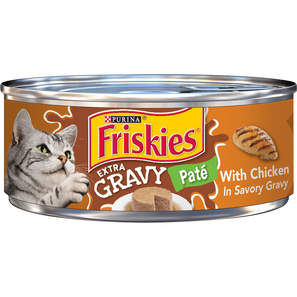 Friskies Gravy Pate Wet Cat Food, Extra Gravy Pate With Chicken in