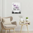 thumbnail image 6 of Purple Floral Wall Art for Living Room,Country Flower and Butterfly in Bathtub on Rustic Wood Canvas Wall Art Rustic Grey Wildflower Framed Wall Art for Bathroom Bedroom Decor,10L X 8W Inches, 6 of 6