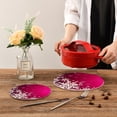 thumbnail image 7 of SKYSONIC Pink Christmas Snowflakes Pot Holders Trivets, 2 Pcs Heat Resistant Trivets, Cotton Thread Weave Mats for Hot Pads Pans Pot Bowl Teapot for Kitchen Decor, 7 of 7