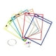 thumbnail image 1 of 6 fundas de bolsillo de borrado en , protectores de papel transparentes reutilizables con anilla, protectores de hojas de 25 x 35 cm,, 1 of 8