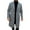 Gray, variant on Mens Wool Coat Knee Length Coats Notched Collar Peacoat Casual Trench Coats Classic Windbreaker Single Breasted Overcoat with Pocket Dressy Blouses Clothing