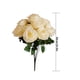 thumbnail image 2 of Ramo de rosas artificiales simulación floral decoración de la mesa de oficina en casa centro de mesa rosa falsa, champán Methold HA7033-02B, 2 of 5