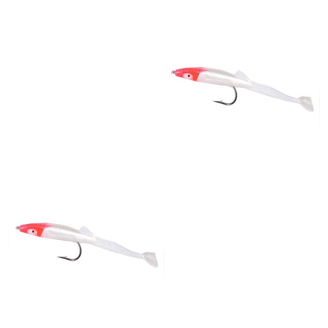 relayinert 6 Pieces Fishing Lures Angling Accessories Professional Small Simulation Bait Hook Tackle Accessory Fish Baits Red head 2Set