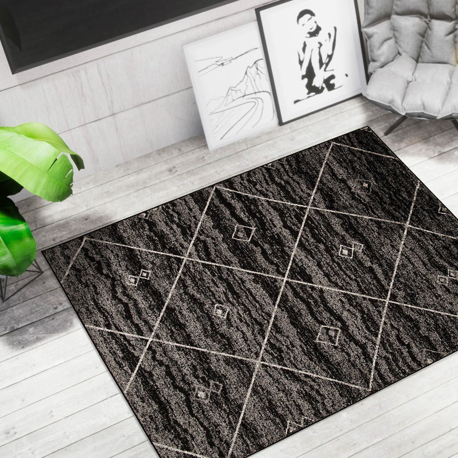 ECARPET Devos Brown/Ivory Rug