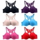 thumbnail image 4 of Sujetador push-up con aros y encaje con perlas y espalda nadadora con cierre frontal para mujer, tallas 34B, 36B y 38B, 4 of 4