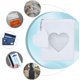 thumbnail image 5 of Álbum de fotos mini de 3 pulgadas, soporte para tarjetas fotográficas, carpeta blanca para coleccionar, con forma de corazón hueco, con 32 bolsillos y llavero con colgante de corazón., 5 of 6