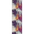 thumbnail image 3 of Rug Branch Abstract Mid-Century Modern  Purple Orange Indoor Runner Rug - 2x20, 3 of 4