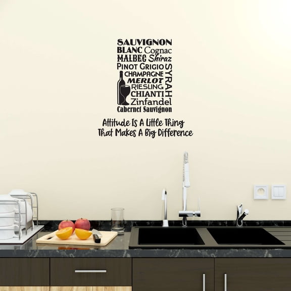 Many Miracles Blanc Zinfandel Champagne Merlot Pinot Bubbly Mousseux Winery Spirits Vineyard Grapes Grapevine Ruby Red Roses Flowers Decorating Ideas Wall Decal Sticker - Size: 20 In X 20 In