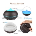 thumbnail image 3 of 550ML Essential Oil Diffuser, Wood Grain Aromatherapy Diffuser,  Cool Mist Humidifier With 4 Timer, 7 Color Lights & Remote For Large Room, Home, Baby Bedroom,, 3 of 8